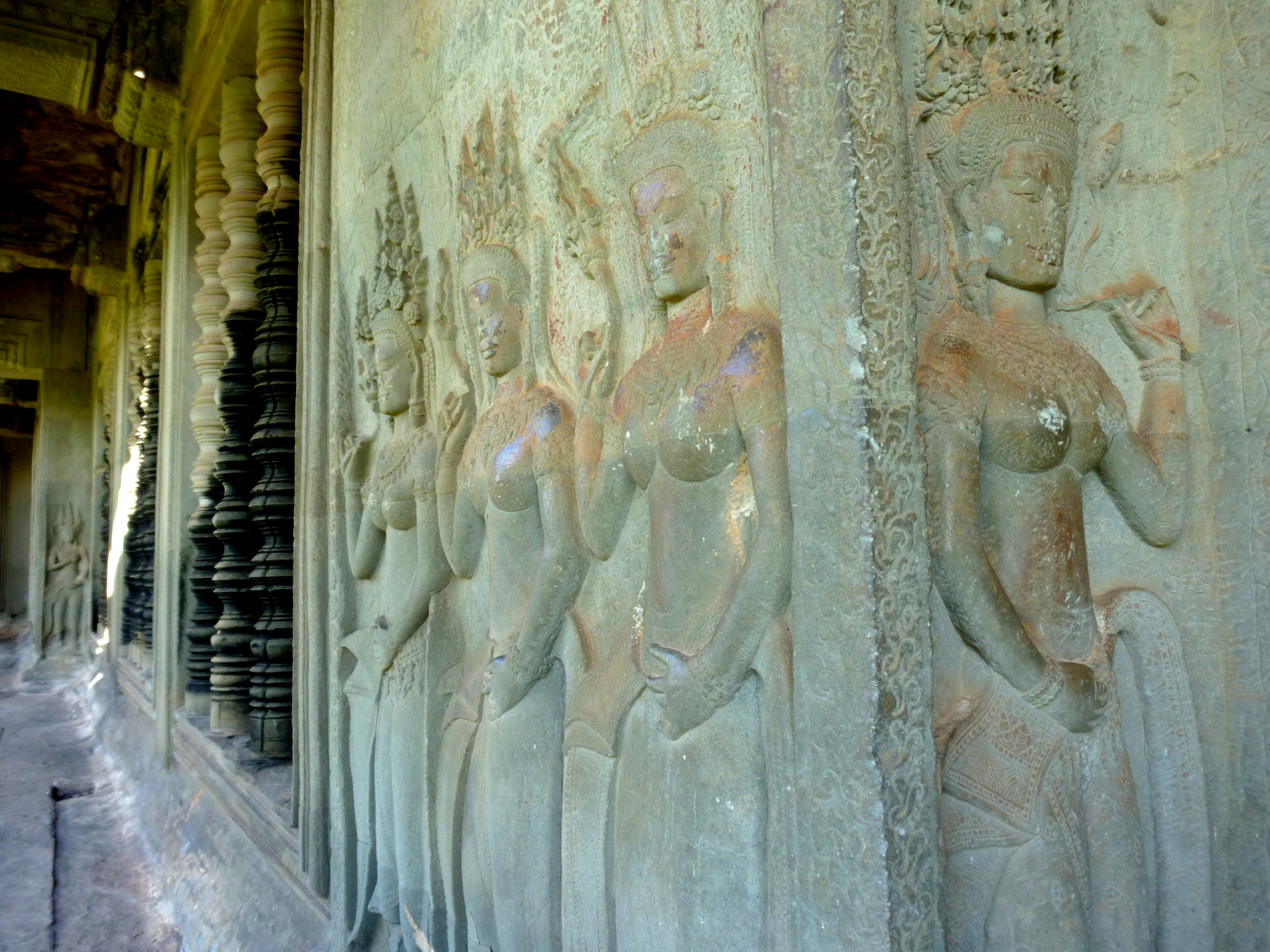 Angkor Apsara figures